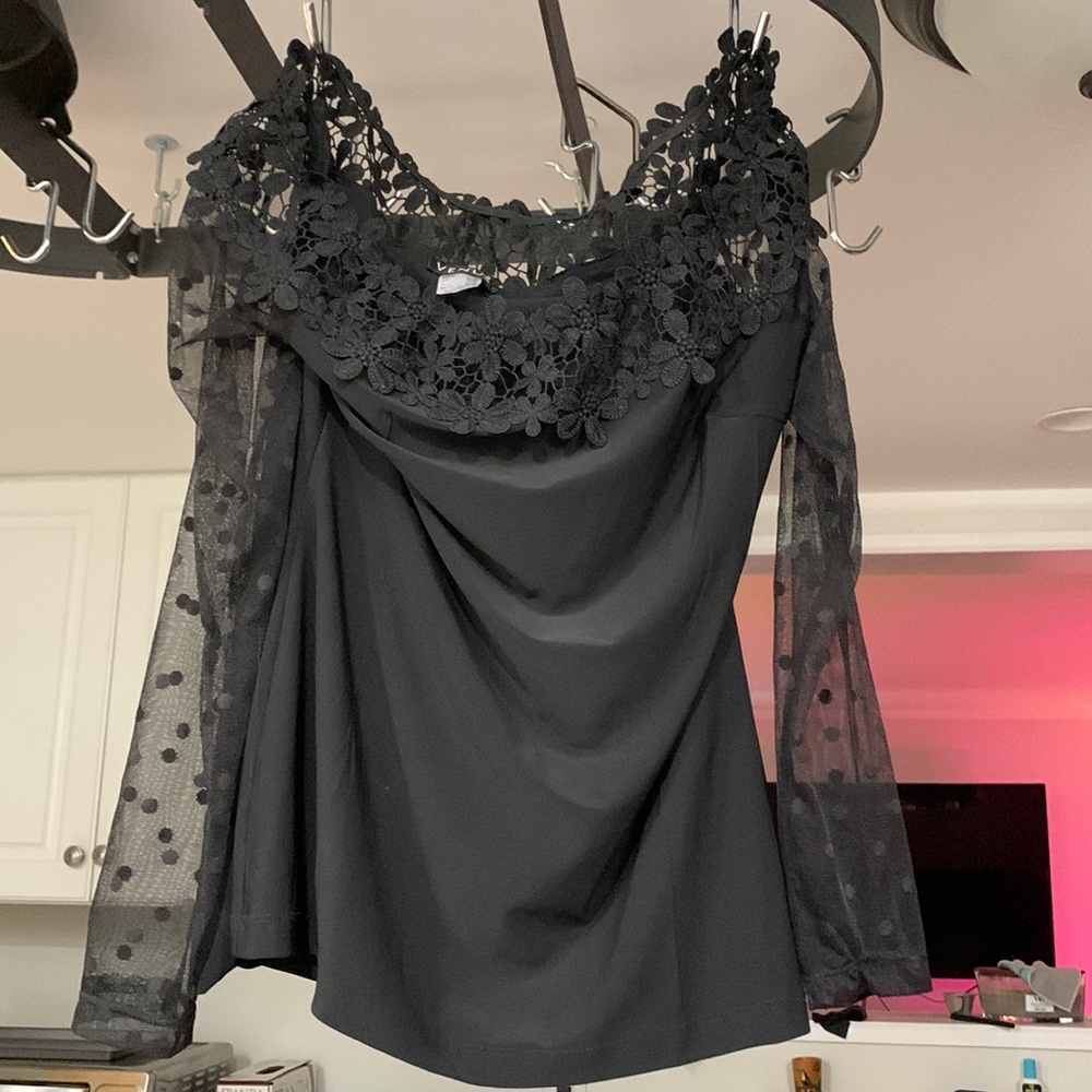 Black dressy top.